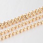 Brass Faceted Ball Chains, Soldered, 1.5mm