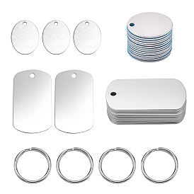 Набор для самостоятельного изготовления брелоков-подвесок, включая 304 кольца для ключей из нержавеющей стали, алюминиевые подвески