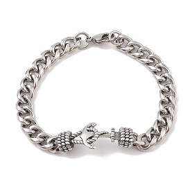 Ion Plating(IP) 304 Stainless Steel Anchor Link Chain Bracelets for Men