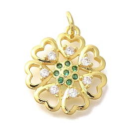 Латунные микропаве прозрачные подвески с фианитом, сердце прелести, с целью перехода в кольце