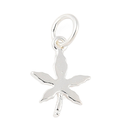 925 подвески из стерлингового серебра в виде кленовых листьев, с перемычками и 925 штампом