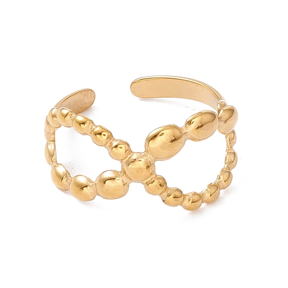 Ионное покрытие (ip) 304 бесконечная открытая манжета из нержавеющей стали для женщин