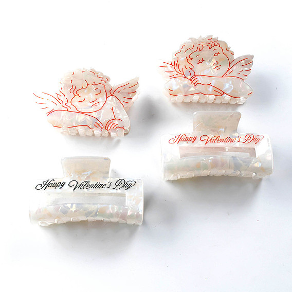 Женские заколки для волос из ПВХ на День святого Валентина