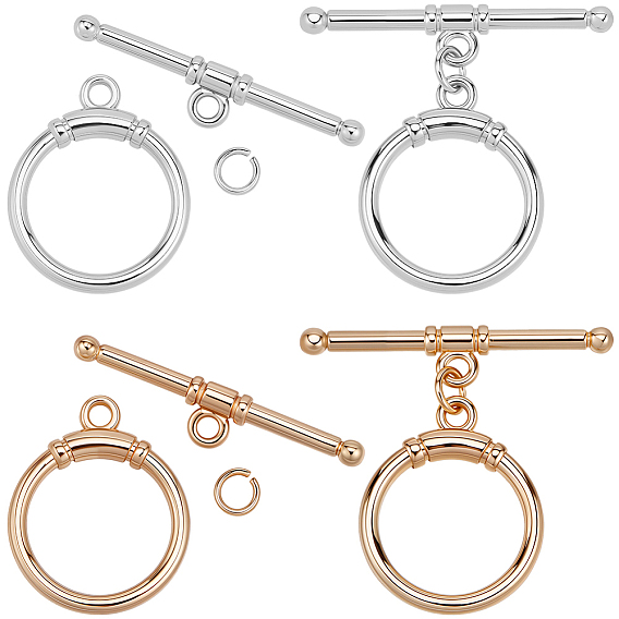 Латуни Переключить застежками, с прыжковых колец, кольцо