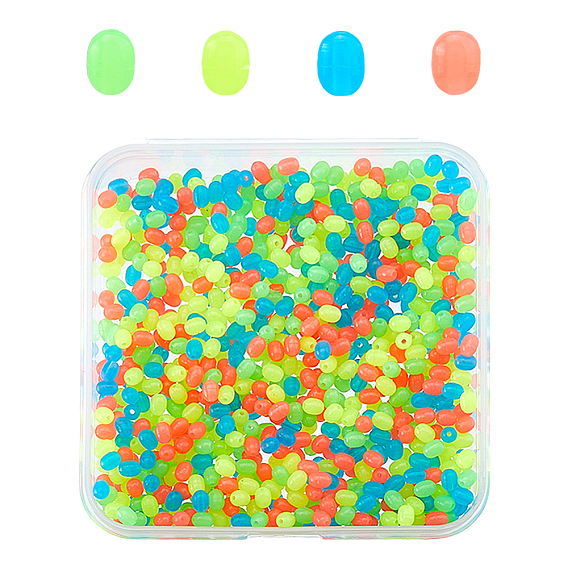 1000 piezas de perlas de silicona, oval, cuentas focales