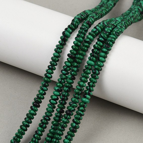 Синтетического малахита бисер нитей, рондель
