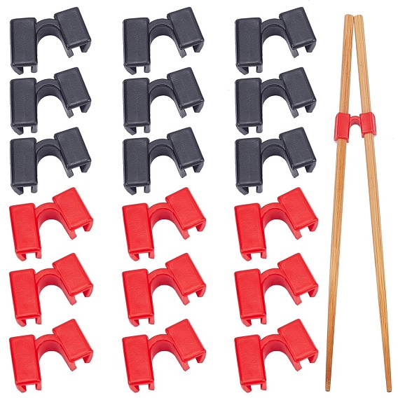 20Pcs 2 Colors Plastic Chopsticks Aid