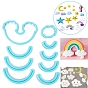 9Pcs Plastic Rainbow & Cloud Fondant Cutter Set, Cake Cupcake Decorating Tools, for Paste Cookies Biscuit Cutters