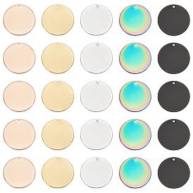 Вакуумное покрытие pvd 304 подвески из нержавеющей стали, штамповка заготовок тегов, плоско-круглые