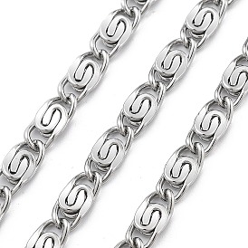 304 Stainless Steel Lumachina Chains, Unwelded, with Spool