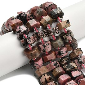 Природные родонит бисер нитей, самородки, граненые, с пластиковой бисера