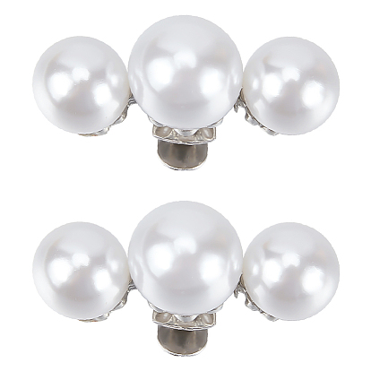 Пластиковое украшение для обуви с имитацией жемчуга, съемные пряжки для обуви, со сплавочной фурнитурой