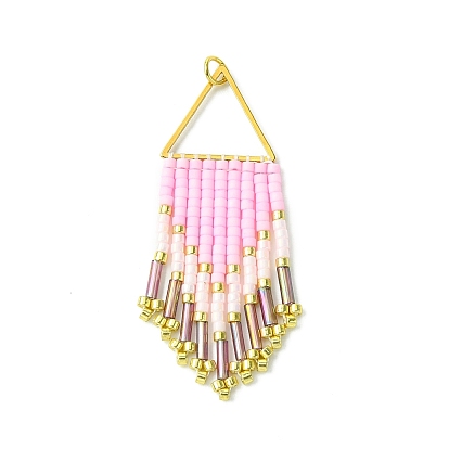 MIYUKI Round Rocailles Seed Beads Beaded Charms, Arrow Tassel Pendants