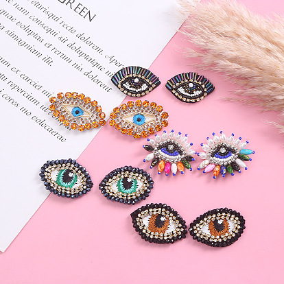 Handmade bead eye earrings necklace hanging chain accessories clothes DIY decoration accessories