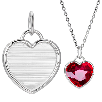 1pc 925 подвеска из стерлингового серебра с кабошоном, сердце, с целью перехода в кольце, 1Замшевая ткань из ПК, квадратная салфетка для полировки серебра