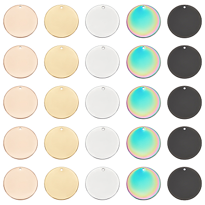 Вакуумное покрытие pvd 304 подвески из нержавеющей стали, штамповка заготовок тегов, плоско-круглые