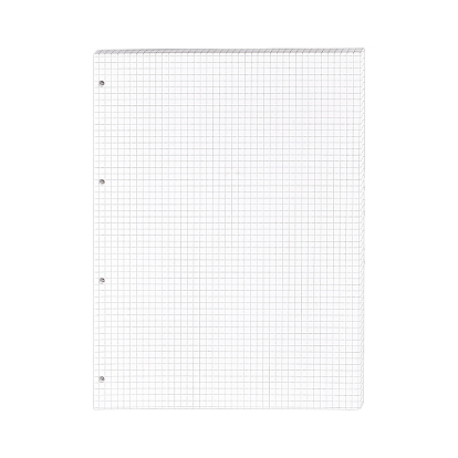 60 pièces de papier de remplacement rectangulaire à trous, papier à relier