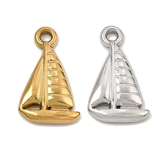 Pendentifs en acier inoxydable, charmes de voiliers