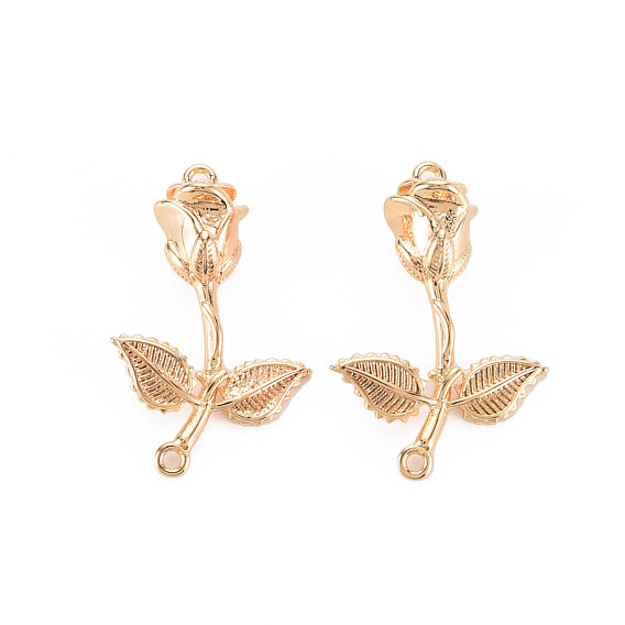Подвески из латуни, без никеля , роза