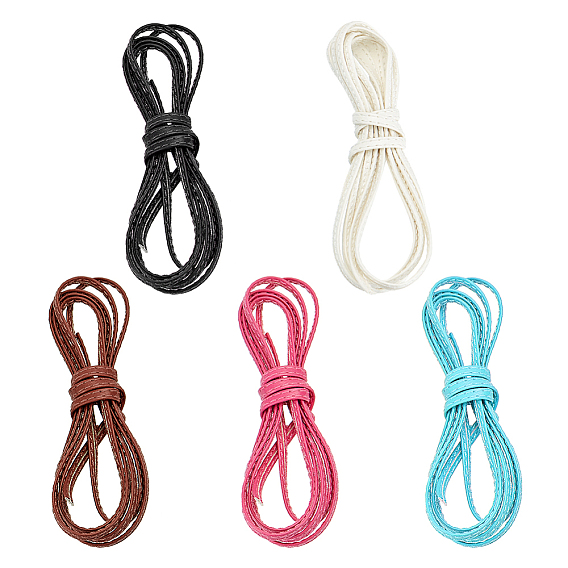 5шт 5 цвета плоский шнур из искусственной кожи, для изготовления лямок для сумок