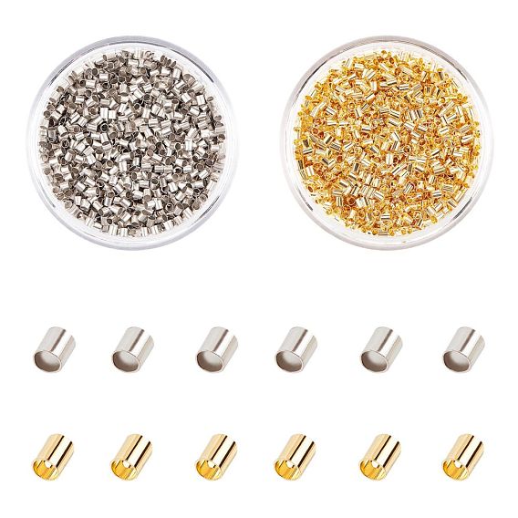 Brass Crimp Beads, Tube