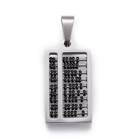 304 Stainless Steel Pendants, Abacus