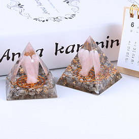 Natural powder crystal carving angel crystal energy pyramid crystal crushed stone energy condensation meditation crafts