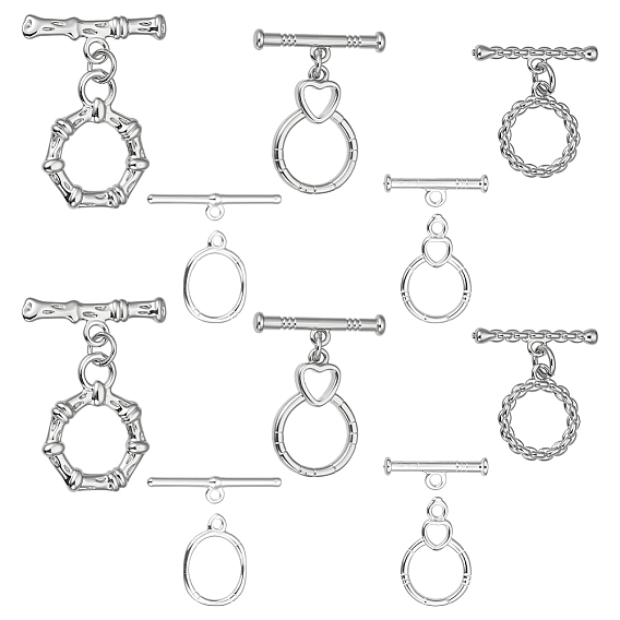 10 наборы 5 стили латунные застежки-тоглы