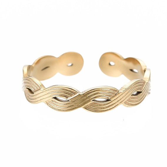 304 открытое манжетное кольцо из нержавеющей стали для женщин