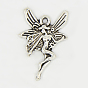 Tibetan Style Pendants, Lead Free and Cadmium Free, Angel, 22.5x15x2.5mm, Hole: 1.5mm, about 690pcs/1000g