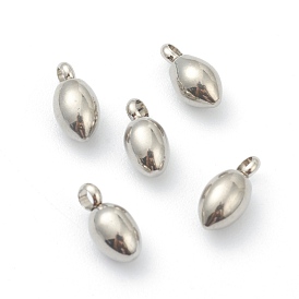 201 Stainless Steel Charms, Oval