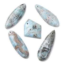 Натуральный Larimar подвески, прелести смешанных форм, овальный каплевидный многоугольник