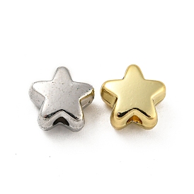 Alloy Beads, Long-Lasting Plated, Lead Free & Cadmium Free & Nickel Free, Star