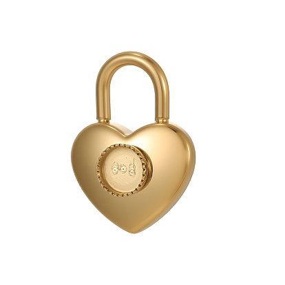 Сердечный замок 304 подвески из нержавеющей стали с кабошонами, ионное покрытие (ip)