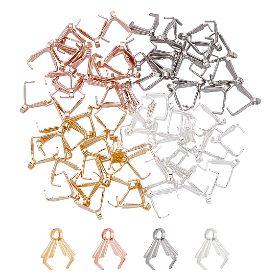 80Pcs 4 Color 304 Stainless Steel Ice Pick Pinch Bails