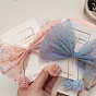 Cute Butterfly Hair Clip for Girls with Sweet Lace and Bow.