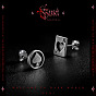 Vintage Alloy Playing Card Stud Earrings for Men