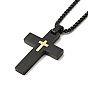 304 Stainless Steel Cross Pendant Nceklace with Box Chains for Men Women