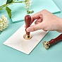 CRASPIRE DIY Scrapbook, Brass Wax Seal Blank Stamp Head and Wood Handle Sets, Wax Sealing Stamp Melting Spoon, Candle and Sealing Wax Particles