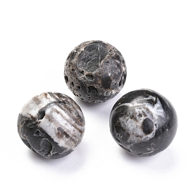 Perles de quartz naturelles druzy, Décorations d'affichage à la gemme, pas de trous / non percés, ronde