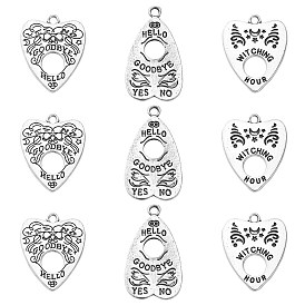 30 шт 3 стили подвески из сплава в тибетском стиле, сердце со словом привет и до свидания и ведьмин час