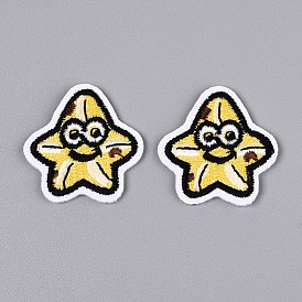 Аппликации в виде звезд, компьютеризированная вышивка тканью утюжок на / шить на заплатках, аксессуары для костюма