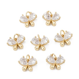 Латунные микро проложить кубический цирконий подвеска, долговечный, бабочка