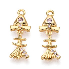 Латунные микро проложить кубического циркония подвески, елочка, долговечный, без никеля 