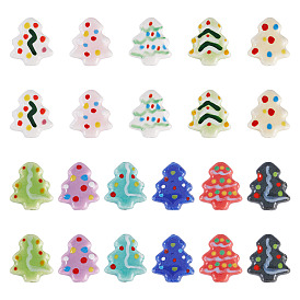 22шт 11 цвета фарфоровые бусины ручной работы, рождественская елка, пастельный фарфор