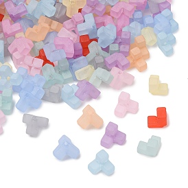 Матовые прозрачные акриловые бусины, треугольные, для изготовления ювелирных изделий