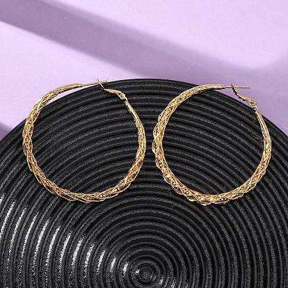 Латунные серьги обруча, без никеля , кольцо