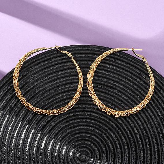 Латунные серьги обруча, без никеля , кольцо