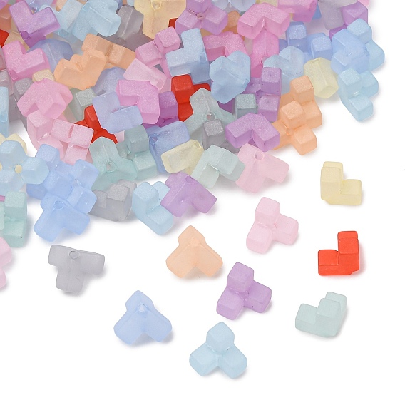 Матовые прозрачные акриловые бусины, треугольные, для изготовления ювелирных изделий