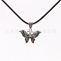 Handmade Abalone Shell Pendant Necklace with Dragonfly and Butterfly for Sweater Chain